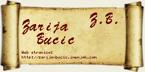 Zarija Bučić vizit kartica